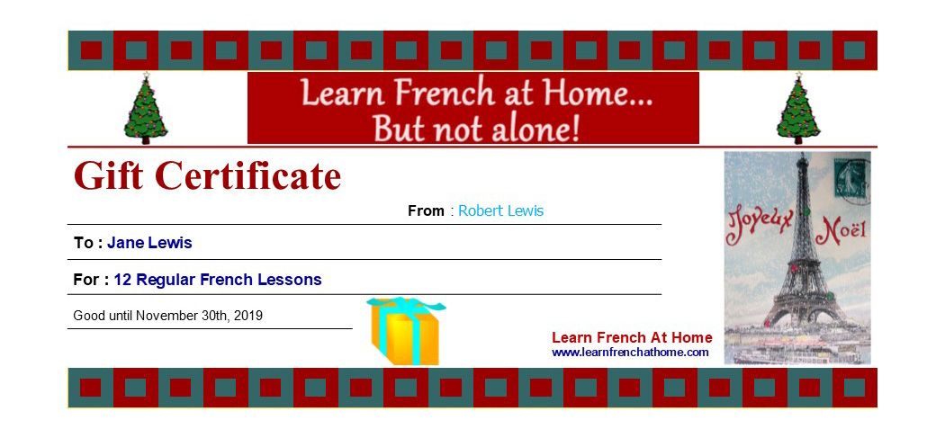 French lessons gift