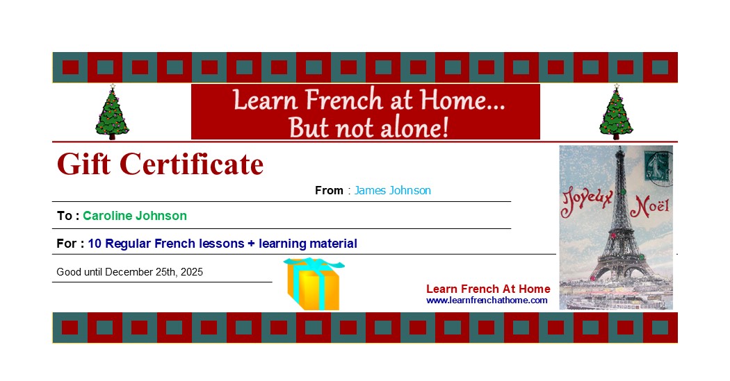 French lessons gift